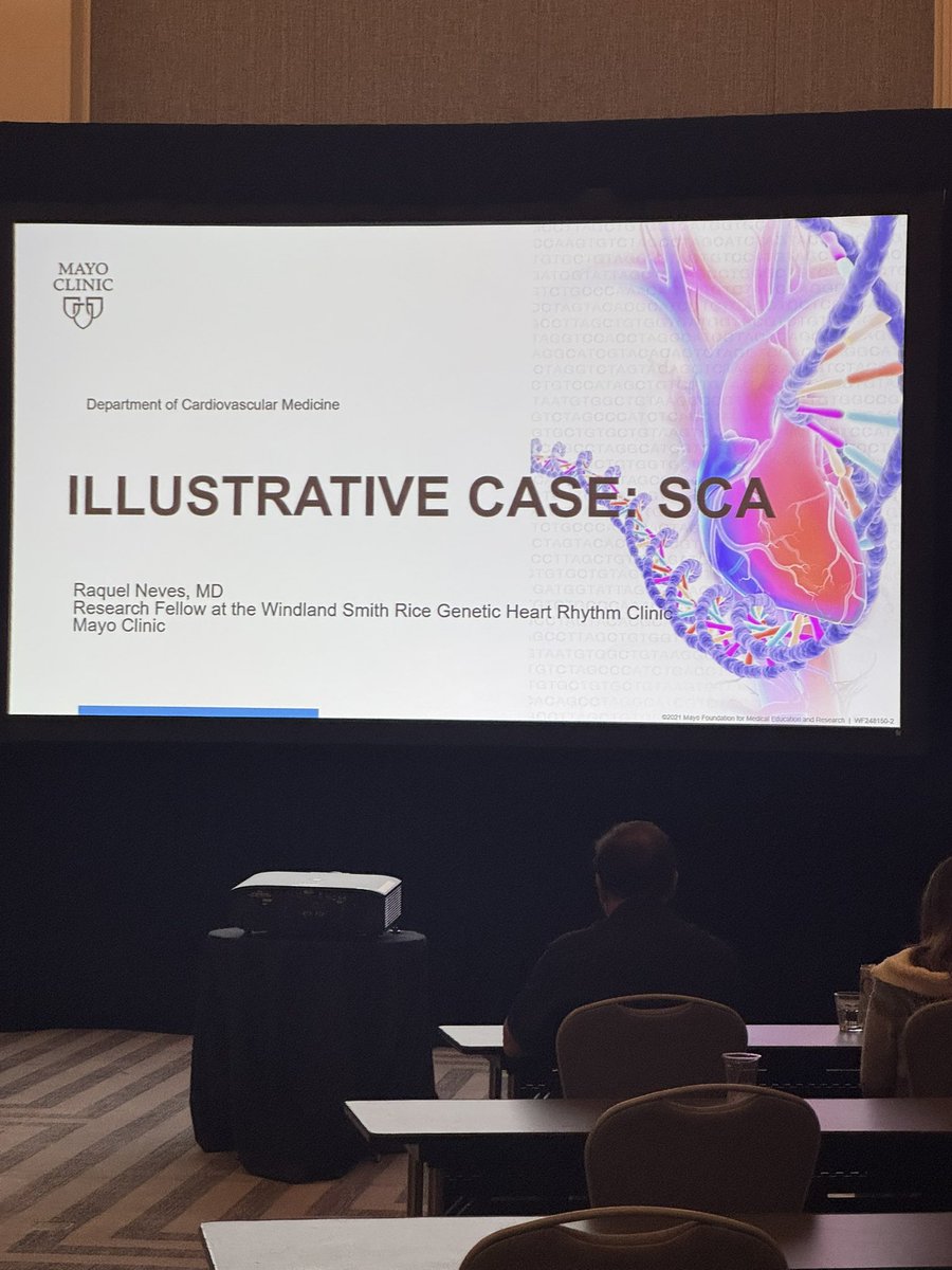 Mayo Clinic Genetic Heart Rhythm Clinic (@mayoclinicwsrgh) on Twitter photo The lovely, <a href="/raquelalneves/">Raquel Neves</a> rounding out this mornings speakers with an interesting case review. Starting from a baseline echo, following up with what to do when you get a VUS on a genetic test report! <a href="/MayoClinicCV/">Mayo Clinic CV</a> #Cardiogenetics #GHRC #genetics #hearthealth The lovely, <a href="/raquelalneves/">Raquel Neves</a> rounding out this mornings speakers with an interesting case review. Starting from a baseline echo, following up with what to do when you get a VUS on a genetic test report! <a href="/MayoClinicCV/">Mayo Clinic CV</a> #Cardiogenetics #GHRC #genetics #hearthealth
