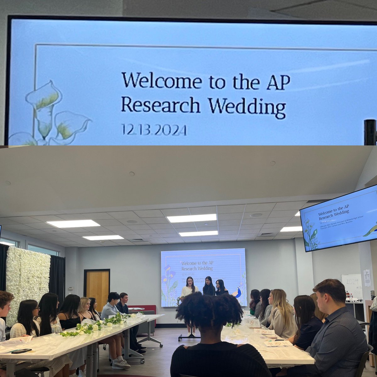 AP Research Wedding @MineolaHS
AP Research students commit to their research projects. #MineolaProud <a href="/APforStudents/">AP for Students</a>