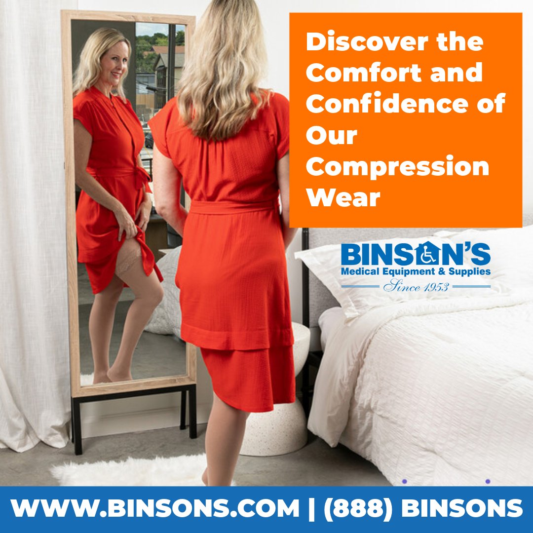 Binsonsmedical's tweet image. 💫 Step into comfort with Binson's custom-fit compression hosiery. Our caring team is ready to find your perfect pair — because your legs deserve both style and support.

📍 Find us nearby and let's redefine comfort together.

#CompressionHosiery #CustomFit #FeelGreat
