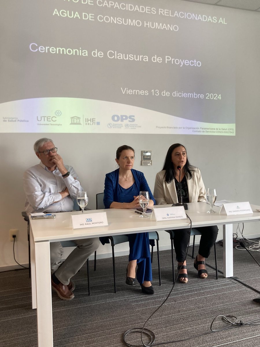 Universidad Tecnológica (@utecuy) on Twitter photo Finalizó el Programa en Gestión y Gobernanza del Agua de #UTEC y <a href="/ihedelft/">IHE Delft 💧 Institute for Water Education</a>, en el que expertos nacionales e internacionales abordaron temas clave como seguridad hídrica, tratamiento de agua y desalinización💧
Felicitaciones a los 85 participantes🙌🏻 Finalizó el Programa en Gestión y Gobernanza del Agua de #UTEC y <a href="/ihedelft/">IHE Delft 💧 Institute for Water Education</a>, en el que expertos nacionales e internacionales abordaron temas clave como seguridad hídrica, tratamiento de agua y desalinización💧
Felicitaciones a los 85 participantes🙌🏻
