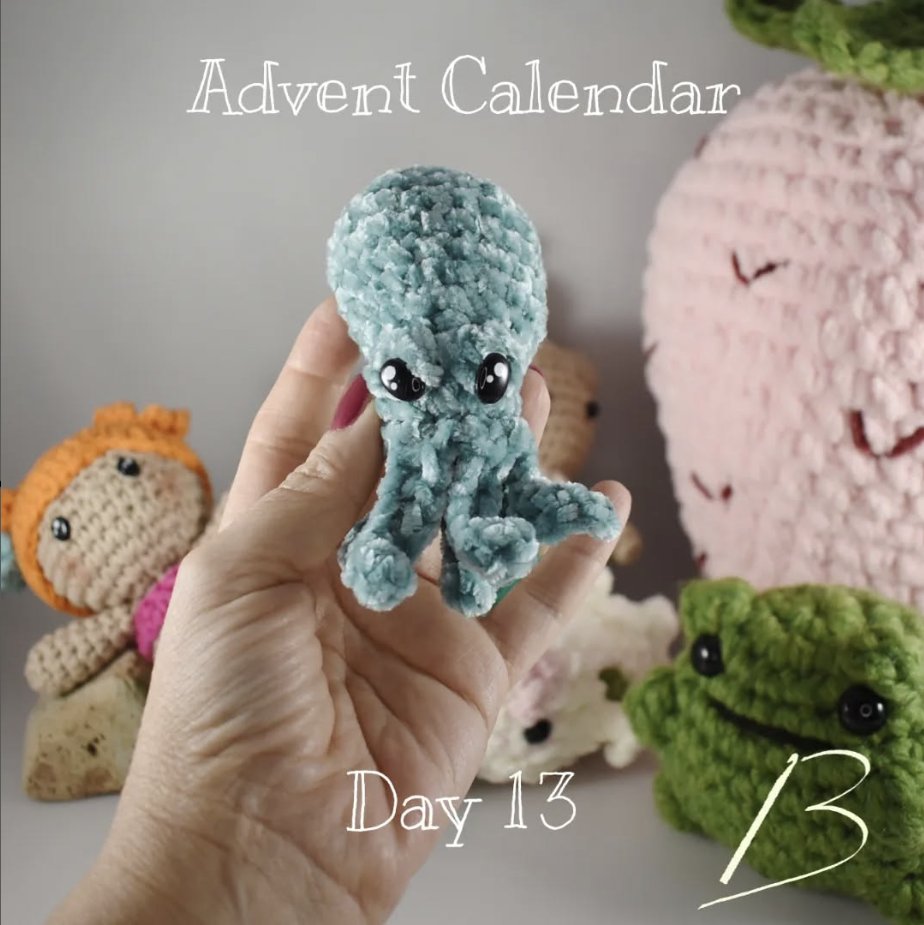Belengeuve's tweet photo. dvent Calendar by @allfromjade #jadesadventcalendar

Day 13: Octopus by @magic_filament

#belio #beliocrochet #amigurumi #crochet #ganchillo #octopus #pulpo https://t.co/COe8qytia5
