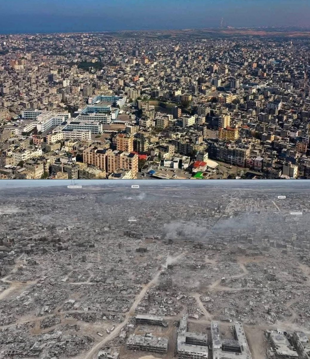 sameer_alnamri's tweet photo. الهولوكوست الأمريكي الإسرائيلي بحق الشعب أبناء غزة 

صورة لن يمحوها التاريخ وحتماً سينتصر الشعب الفلسطيني وسيهرب الغزاة من أرضهم. 

مخيم جباليا - شمالي غزة قبل وبعد الهولوكوست https://t.co/WVqUpNj7HS