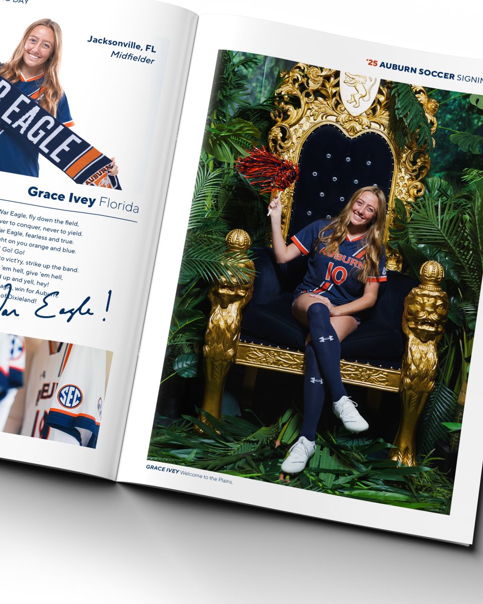 AuburnSoccer's tweet photo. The first signing of the new era 😉

Orange &amp; Blue looks good on you, @graceivey_ 🧡

🔗 https://t.co/zIG4Zf0fFH

#WarEagle https://t.co/HZCQGlCtF0