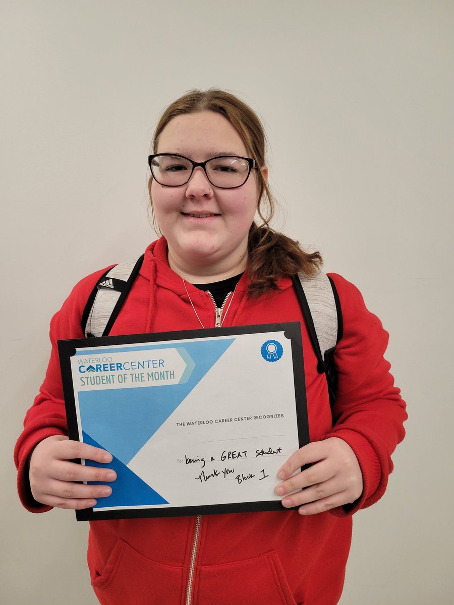 kkuhlers's tweet photo. Here we go #Double @waterlooschools IT student of the month because we've only had one so far this semester.  Each class might have 2 students this time  #RockStars  #ThankYou @AmyMiehe Blocks 1 and 2.... @dahlbys #OneWaterloo #OurFutureIsBright https://t.co/2JCyNnRlLJ