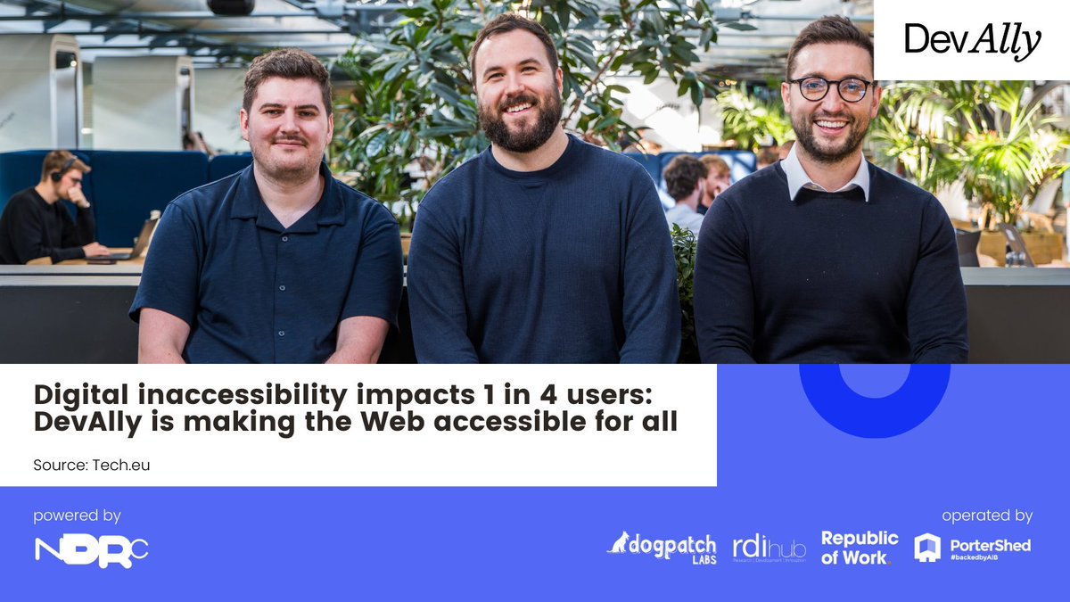 NDRC (@ndrc_hq) on Twitter photo NDRC startup alumni are knocking it out of the park. Chart-topping at <a href="/SimpleStudyIE/">SimpleStudy</a>, a pan-European <a href="/tech_eu/">Tech.eu</a> feature for @Dev_A11y, and four Pre-Accelerator alum named in <a href="/Independent_ie/">Irish Independent</a>'s Thirty Under 30: Volta Robotics, Simple Probate, THE FOCUS CO., and MARC.
Get the full NDRC startup alumni are knocking it out of the park. Chart-topping at <a href="/SimpleStudyIE/">SimpleStudy</a>, a pan-European <a href="/tech_eu/">Tech.eu</a> feature for @Dev_A11y, and four Pre-Accelerator alum named in <a href="/Independent_ie/">Irish Independent</a>'s Thirty Under 30: Volta Robotics, Simple Probate, THE FOCUS CO., and MARC.
Get the full