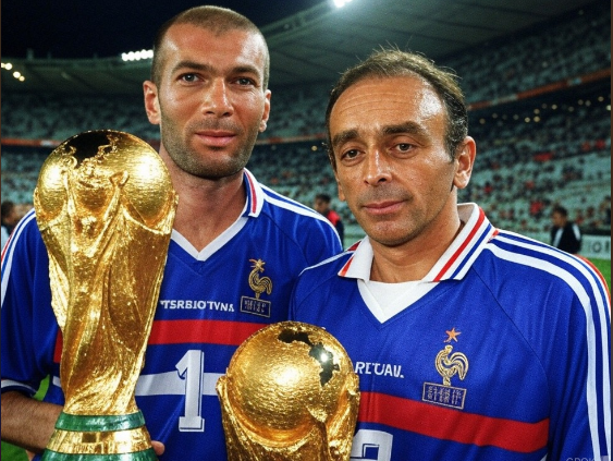 ndeve's tweet photo. @Babar_le_Rhino Je disais à mes petits sur les Champs : "Le dernier grand moment historique que la France a vécu ici, c'était la victoire de l'équipe de France de 98, celle qu'on surnommée les 2 Z, 2 grands champions d'une France unie" https://t.co/8KPxVcOEM0
