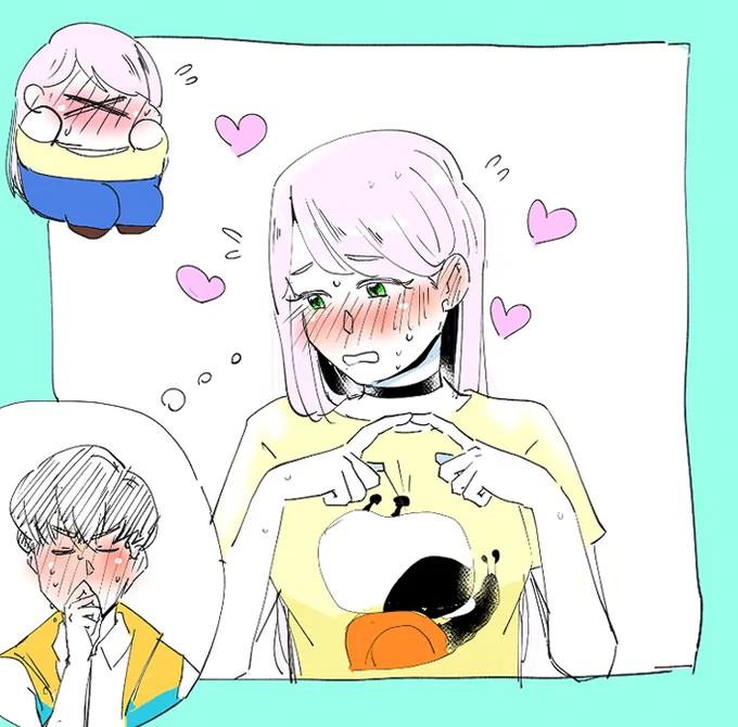双方照れ照れしてるカップルでかわいい。みてるこっちも照れが移るので暖房いらず。(@suke26sushi) 