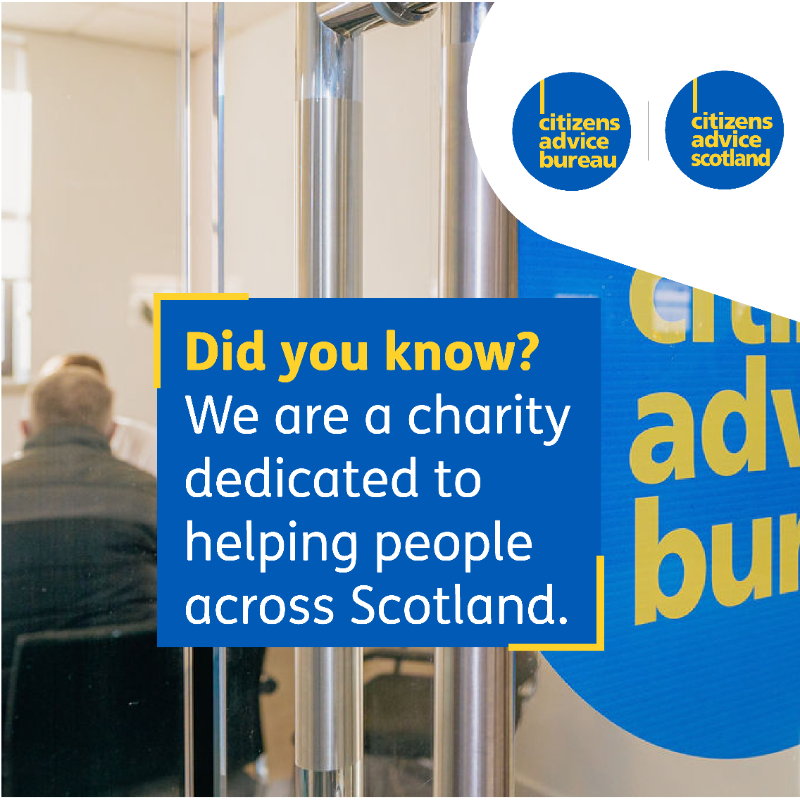 CitAdviceScot's tweet photo. The Citizens Advice Network in Scotland empowers people with the advice they need to overcome challenges like debt, housing issues, and unfair treatment. 

As a charity, we need your help to continue offering free, confidential advice. Donate today and help us help others