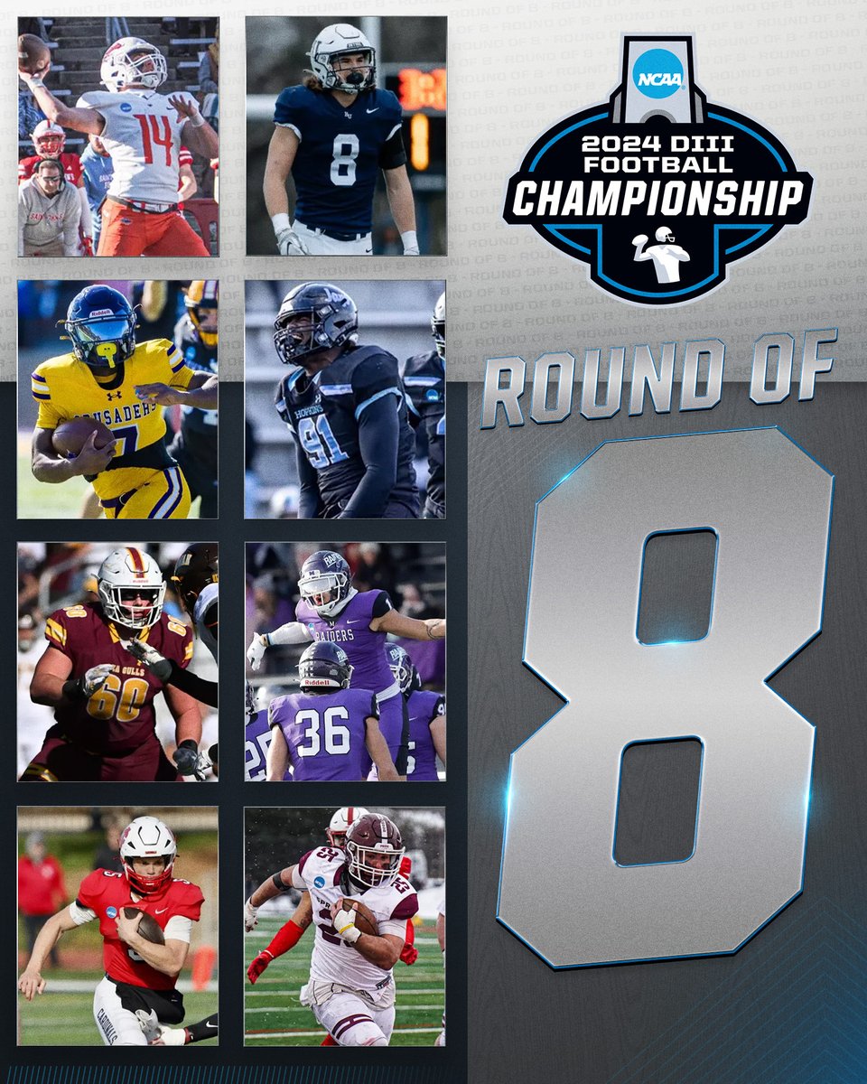 NCAADIII's tweet photo. From 4⃣0⃣ down to 8⃣‼️

More #D3fb starts in 24 hours.

#WhyD3