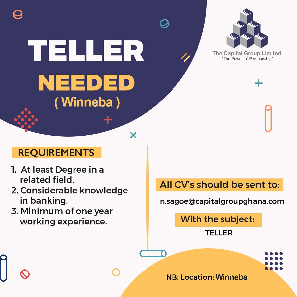 CapitalGroupHR's tweet image. #Vacancy #Jobs #TCGL