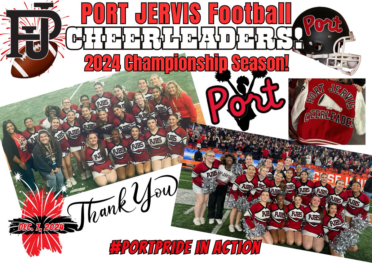pjschools's tweet image. A big shout out &amp;amp; thank you to our cheer team and their coaches, PJ Alumns Christine Addy &amp;amp; Sierra Phillips. They were along side, supPORTing, &amp;amp; cheering on our football team for the entire season!  We are grateful for your spirit, commitment, &amp;amp; #PORTPride!  #GoPort Cheerleaders!