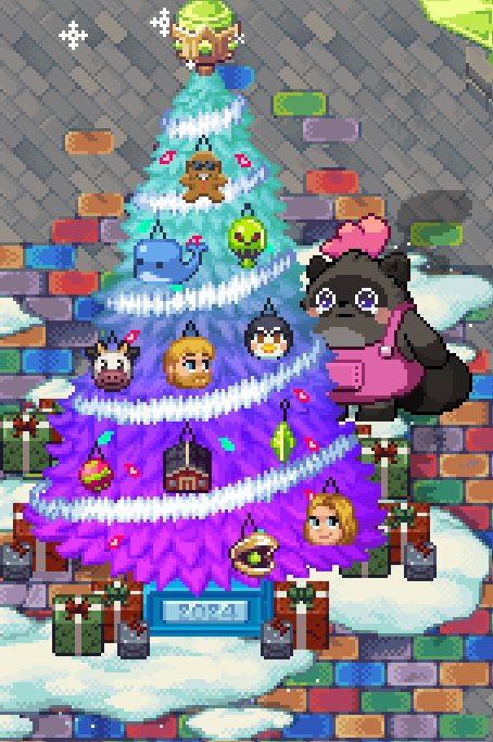 kimbokitten's tweet image. HO-OH-OH… no! 🥹

@AlrickChewy has been such a naughty boy, that Santa has transformed him into a Christmas bauble!🎅🏻🎄

Please be careful around the tree, we don’t want him to fall and burst into pieces! 🥹

#PixelCreator
#RoninCreator #KindCreator