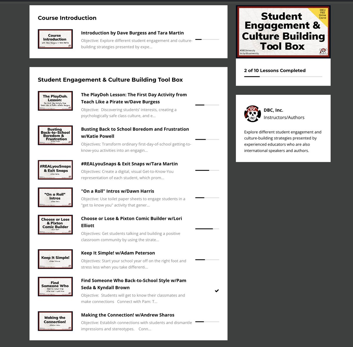Dave Burgess Consulting, Inc. (@dbc_inc) on Twitter photo Check out our FREE Online Student Engagement & Culture Building Tool Box!
8 videos (5-7 mins/each)
FREE resources
ALL for FREE!
📹➡️ daveburgessconsulting.mykajabi.com/offers/CarxLo8…
#tlap #dbcincbooks <a href="/burgessdave/">Dave Burgess</a> <a href="/TaraMartinEDU/">Tara M Martin</a> <a href="/DHarrisEdS/">Dawn M. Harris MEd, EdS</a> <a href="/Beyond_the_Desk/">Katie Powell</a> Check out our FREE Online Student Engagement & Culture Building Tool Box!
8 videos (5-7 mins/each)
FREE resources
ALL for FREE!
📹➡️ daveburgessconsulting.mykajabi.com/offers/CarxLo8…
#tlap #dbcincbooks <a href="/burgessdave/">Dave Burgess</a> <a href="/TaraMartinEDU/">Tara M Martin</a> <a href="/DHarrisEdS/">Dawn M. Harris MEd, EdS</a> <a href="/Beyond_the_Desk/">Katie Powell</a>