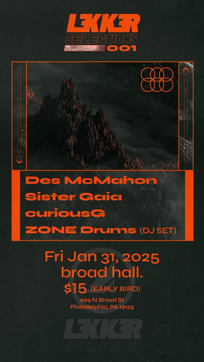 LekkerSelection's tweet image. Ello Govna,
We are excited to bring you the full line-up for our indoor series; Lekker Selections 001. January 31st we meet beneath the Divine Lorraine for a LEKKER evening of grand, grungy, and gezellig vibes!
🎟️ 🔗 in bio 🚨 ‼️ 🪩 ‼️ 🚨