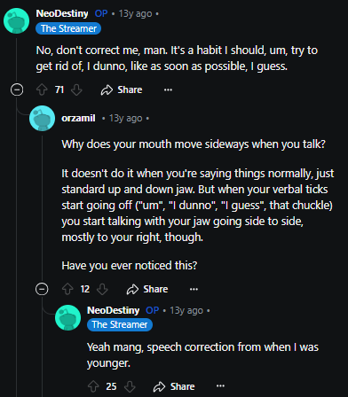 BenCEO's tweet photo. @MMarin59146 @DisrespectedThe If you want someone to give you an honest answer - he had a lisp when he was younger this is the way he learned to correct that. Here he is talking about this (years before doing any drugs): https://t.co/ccN6xxec7H https://t.co/TiuP8fEKND