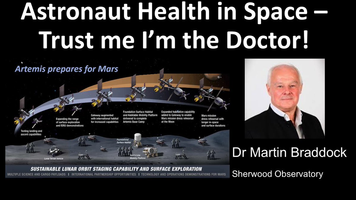 MSAS welcomed Dr Martin Braddock this week.  Martin described the difficulty that humans will face in their attempts to explore and colanise the Solar System. Starting with the physical  and mental issues current astronauts face he went onto discuss issues faced on long missions.