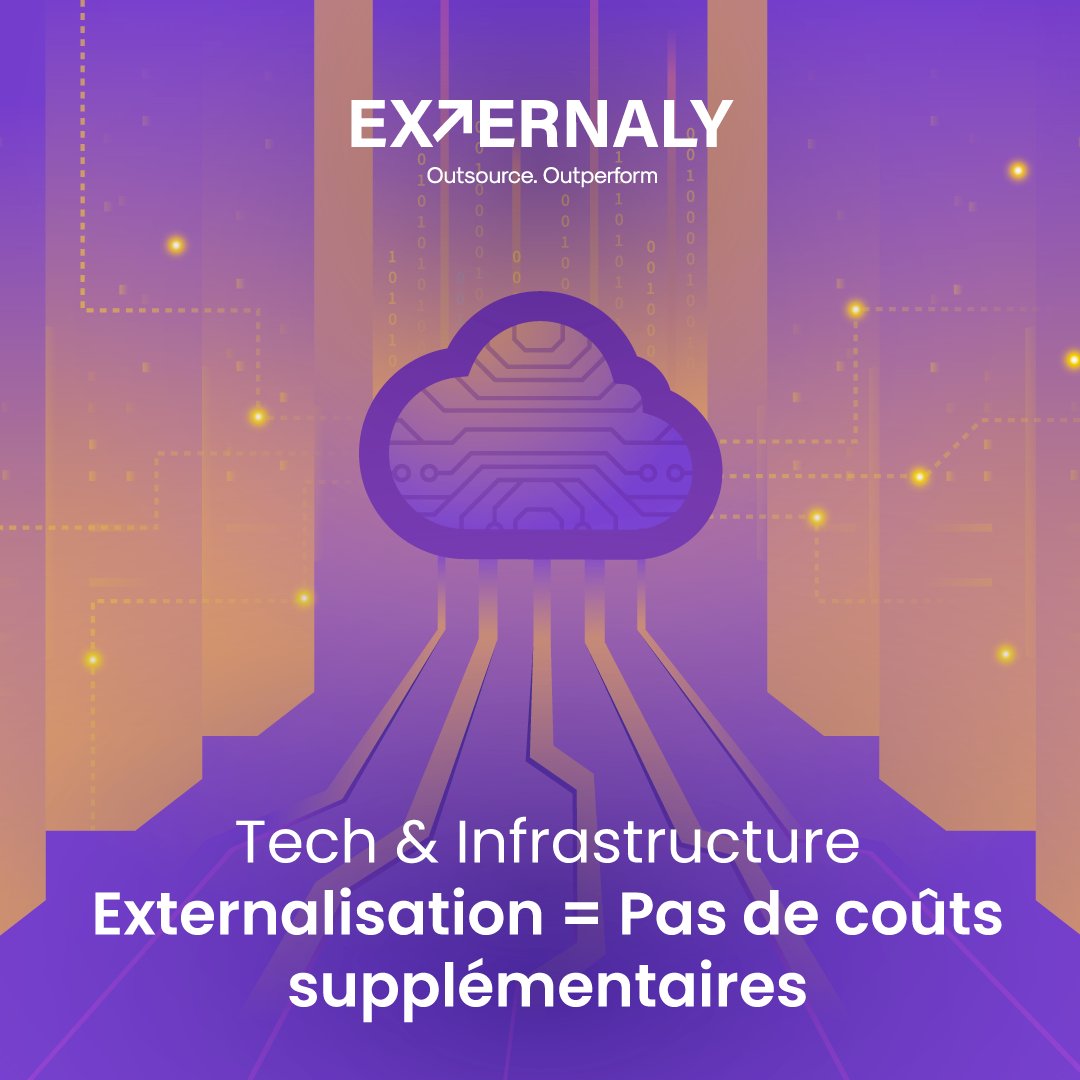 externaly__'s tweet image. L'externalisation comprend l'infrastructure informatique sans frais supplémentaires. Dites adieu aux dépenses liées aux VPN, au cloud et aux logiciels ! #Outsourcing #TechSavings #SmartBudget