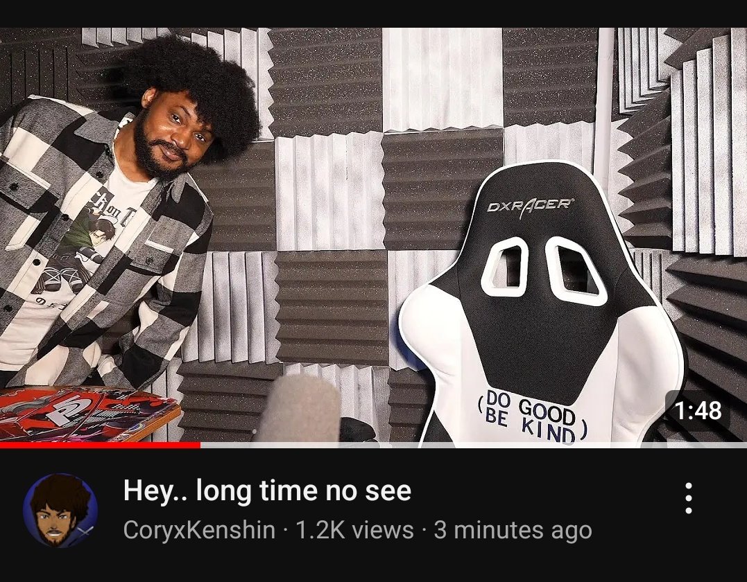 DatDaDatty's tweet photo. CORY KENSHIN HAS UPLOADED ON YOUTUBE. 
I REPEAT. 
CORY KENSHIN HAS UPLOADED ON YOUTUBE 🗣️ https://t.co/OZMPRc3ItJ