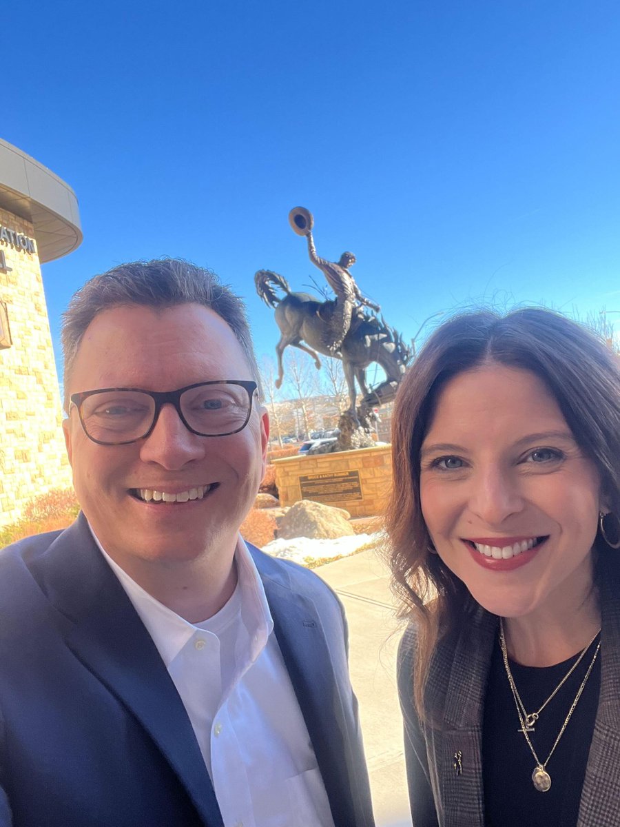BWF_Social's tweet photo. BWF's Jay and Michelle wish you a happy Friday from Wyoming! #WhereInTheWorldisBWF #FisForFriends https://t.co/qsXj9YrQbn