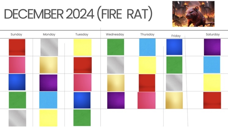 bsk11's tweet photo. Todays Color Energy
Calendar. Count from the
First day Red Square
until today.
Fire Rat Month
as well.
Thatโs A Match!
#colorology
#numerology
#letterology
#chineseastrology https://t.co/ZmuBfTeN7u