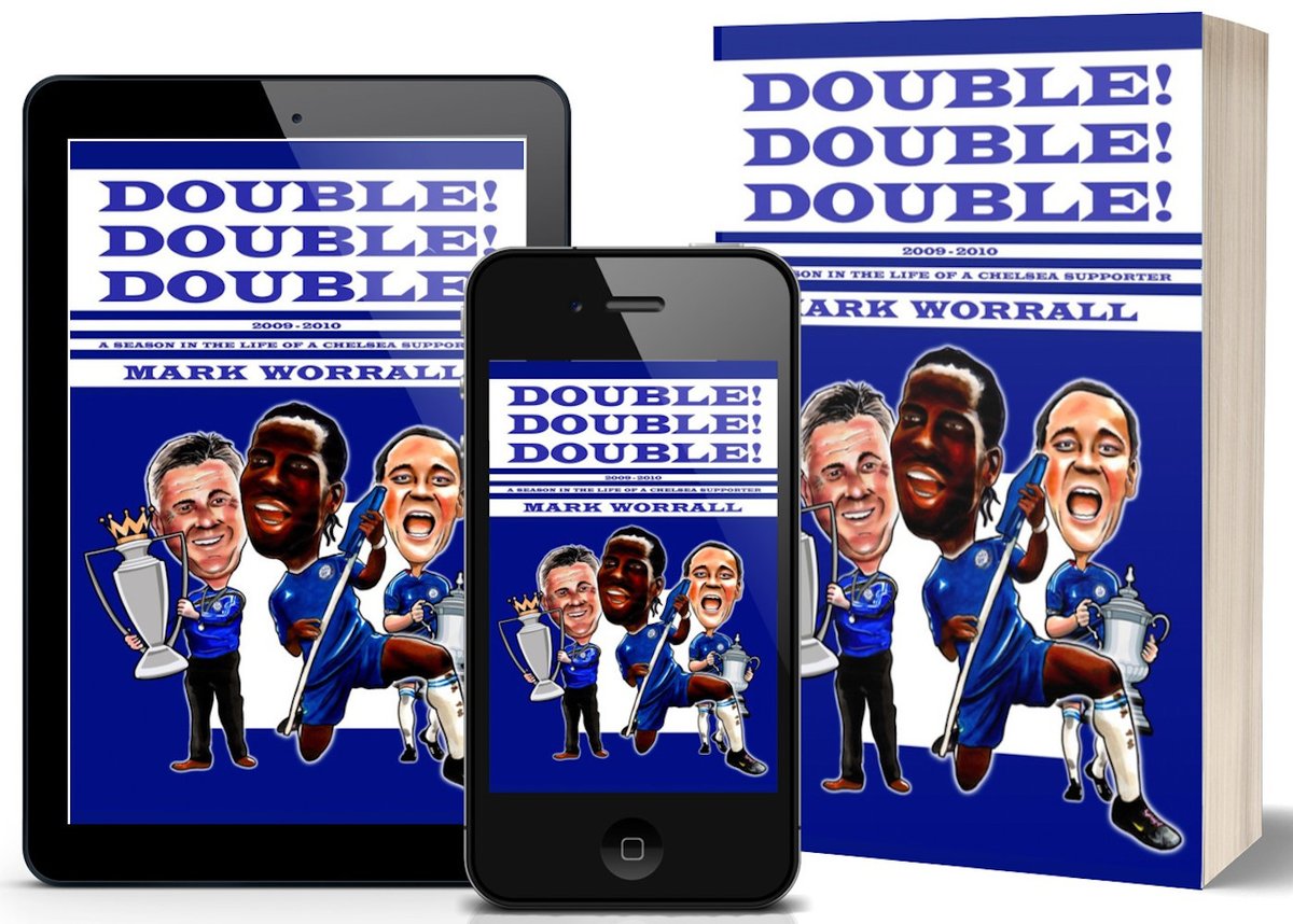 'Double! Double! Double! 2009-2010 a season in the life of a Chelsea supporter'
📘 paperback version is now back in stock with Amazon in the UK and the USA. 
Here's the UK link amzn.eu/d/0tNOuOf  Also available worldwide in eBook / Kindle format amzn.eu/d/fMTOUpH