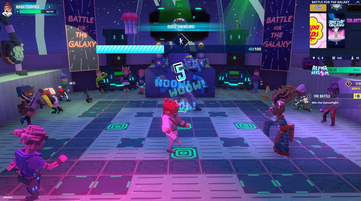 Training at the Battle of Galaxy Dojo in <a href="/TheSandboxGame/">The Sandbox</a>. Preparing to defend the universe, one punch at a time! 🥋🌌 @dancefightapp register-landings.sandbox.game/alphaseason4-s… #TheSandbox #AlphaSeason4 #AS4SocialChallenge