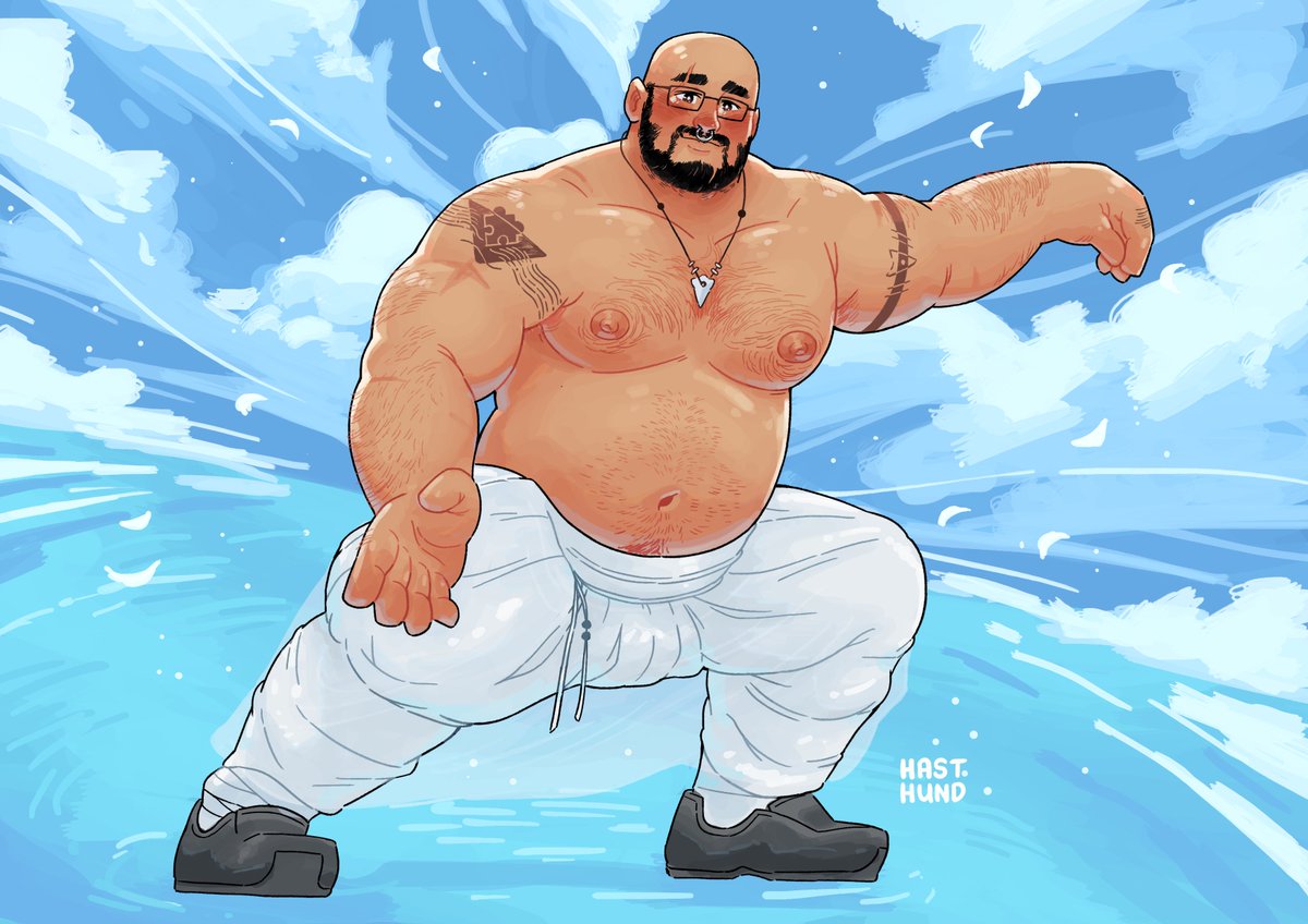 Flow like a great river, Tai chi bear. 💙🪶
Commission done for @/infy.bsky.social.