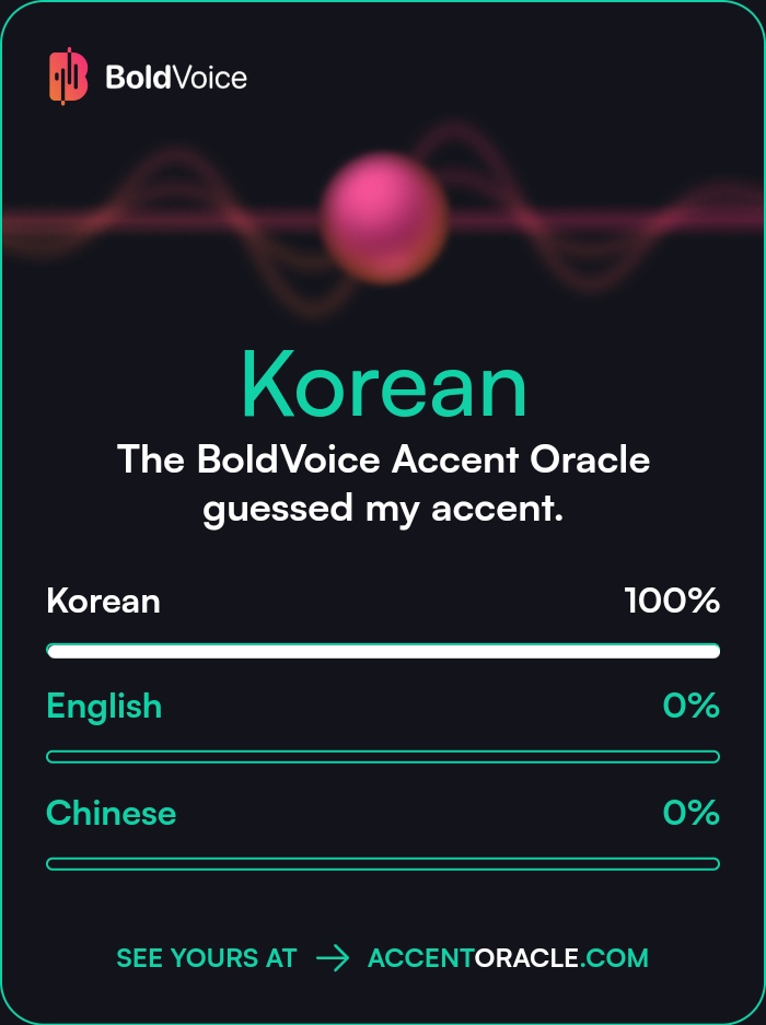 Tried accent oracle for 4 times in a row, and the same outcome 
My intonation is now perfectly fitting as Korean.. so does every language I speak. 
Though I never experienced inconvenience in speaking English lately... 
My native pronunciation has gone