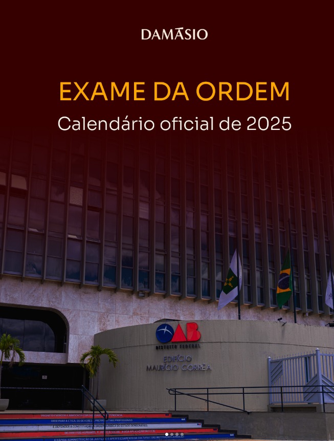 damasiogru's tweet photo. As datas oficiais do Exame de Ordem para o ano de 2025 foram disponibilizadas no site da OAB Nacional.

No próximo ano, serão realizadas as edições 43, 44 e 45 do Exame Unificado da Ordem.

Já começou a se preparar? 🤔 https://t.co/ou2m6WUDah