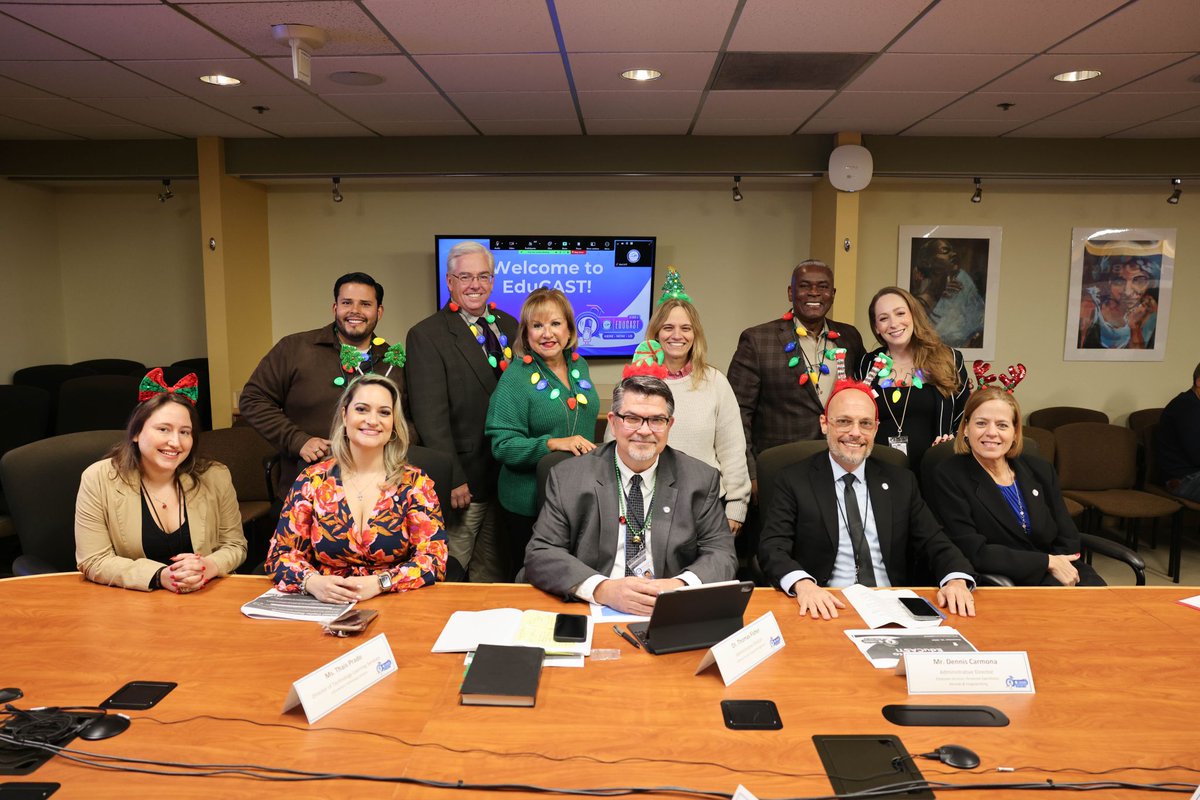 SuptDotres's tweet photo. Special thanks to all contributors and participants of today’s festive EduCAST webinar—your outstanding insights showcase the amazing things coming to our schools and community in 2025! Grateful to the entire M-DCPS family of educators, administrators, staff, and employees for closing out an incredible 2024. @MDCPS remains the best choice for students, families, and our community. #HappyHolidays