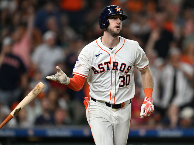 theScore's tweet photo. 4 potential trades Astros should consider for Kyle Tucker. 👀 https://t.co/dmZ5xEqyZA https://t.co/JGek9wjr3H