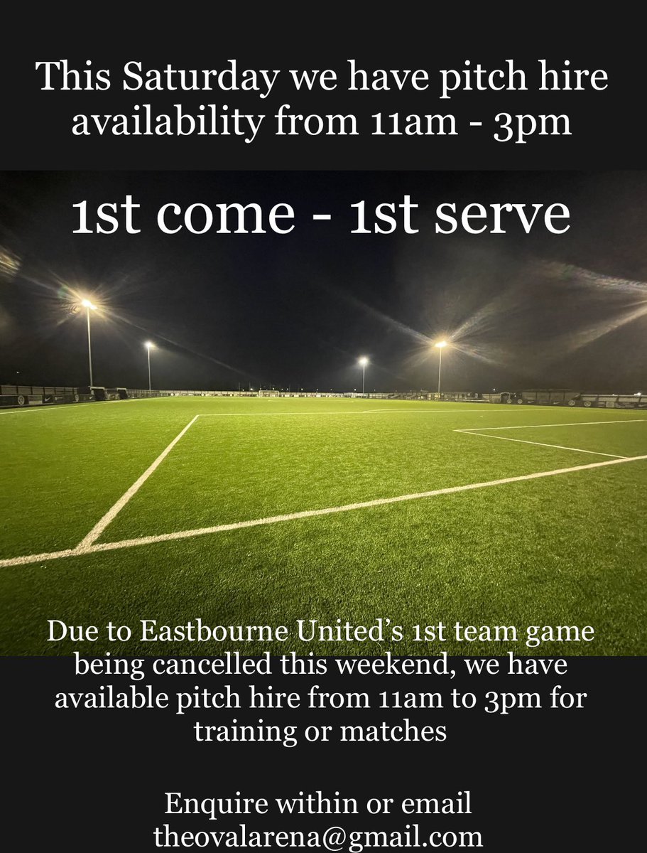 The Oval Arena 3G - Eastbourne (@theovalarena3g) on Twitter photo 