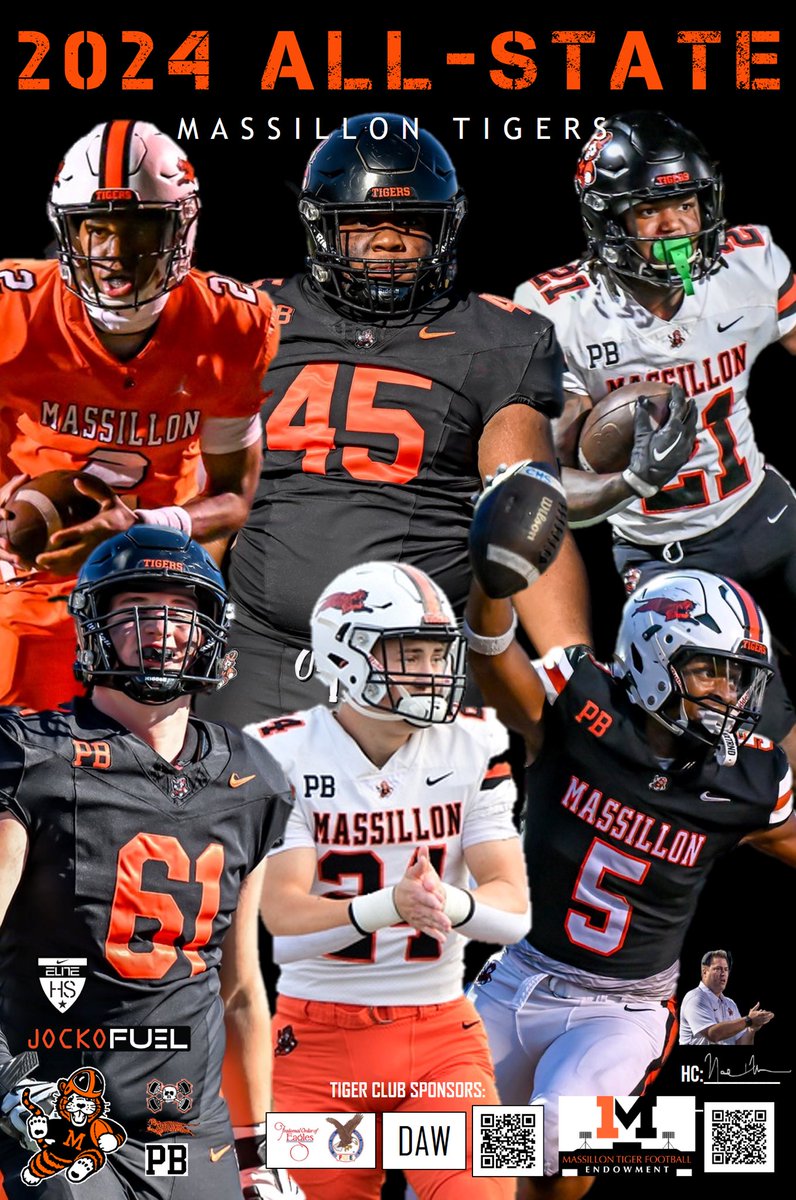2024 ALL STATE MASSILLON TIGERS #TIG