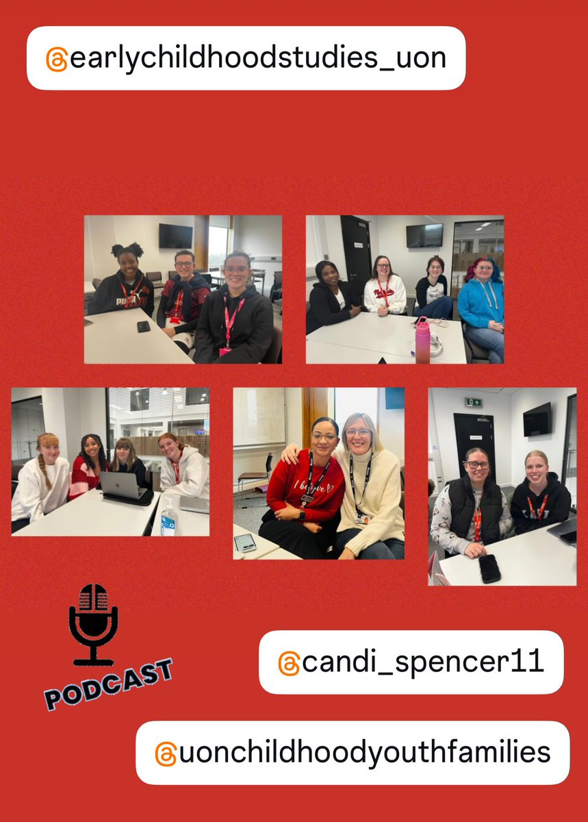 A brilliant end to our #ECS 2nd Year Contemporary Issues module - with research from
<a href="/AaronTeamEC/">Dr. Aaron Bradbury</a> &amp; <a href="/meechan_d/">David Meechan</a> followed by an afternoon of podcasting for the Early Childhood Graduate Practitioner Competencies <a href="/ECSDNetwork/">Early Childhood Studies Degrees Network #ECSDN</a> <a href="/candi_spencer11/">Candiece Spencer</a> <a href="/UniNhantsFHES/">Uni of Northampton Health, Education & Society</a> <a href="/UniNhantsNews/">UniofNorthamptonNews</a>