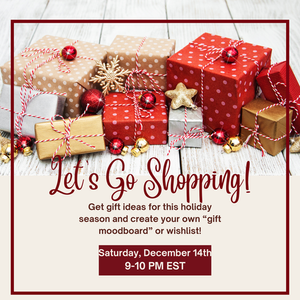 Letters_Against's tweet photo. Finding gifts for your loved ones is always a hassle! 😵‍💫🎁Join us as we tackle this in a fun, relaxed manner. We will share "gift guides" on what to get for all your loved ones, and spend some time creating "gift mood boards,"!

Zoom Link: https://t.co/RCYfIZQisw https://t.co/rbAsXWTtJy