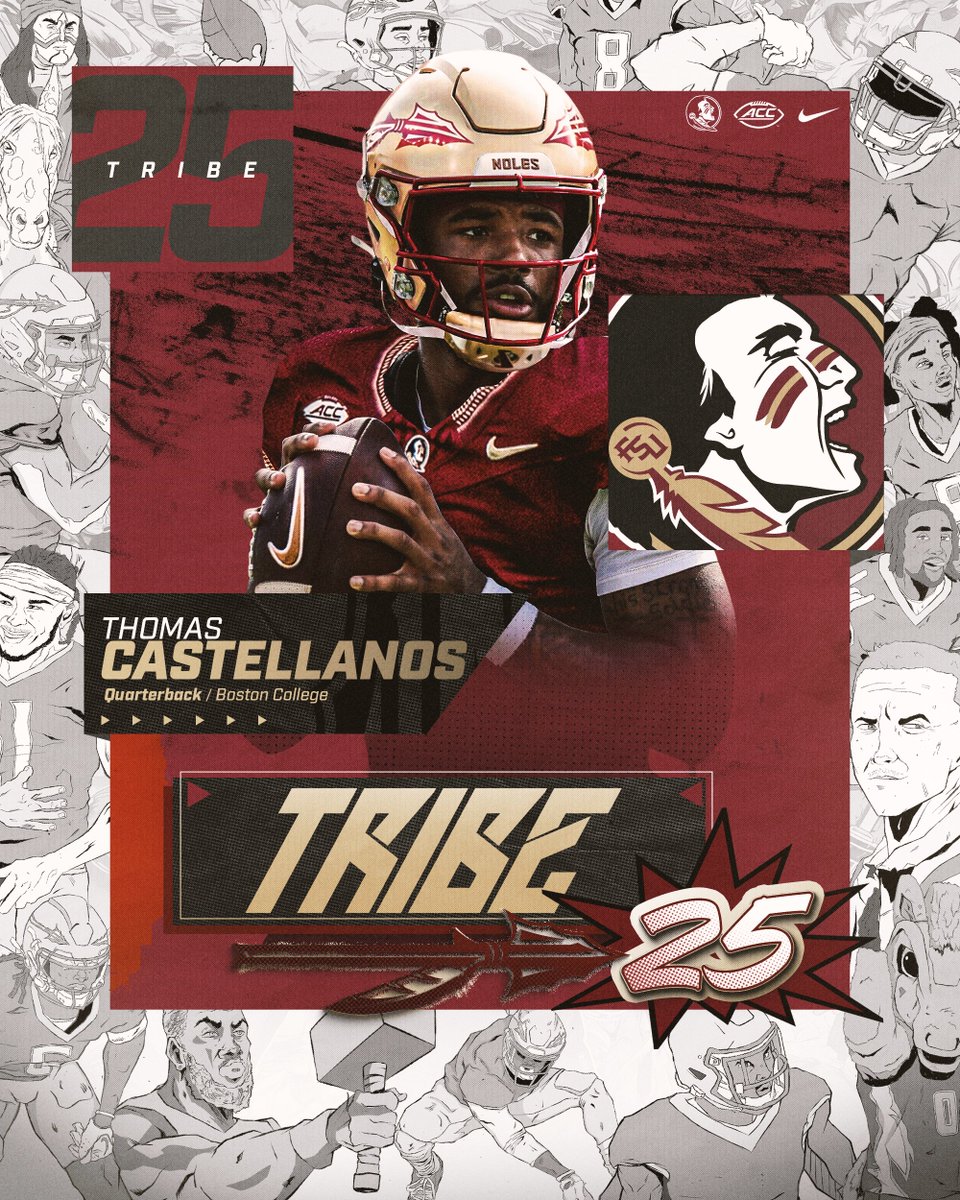 One of college football's most dynamic playmakers is in #Tribe25 - welcome to the #NoleFamily, <a href="/Tommy_casto/">Thomas Castellanos ✪</a>!

🔗: noles.co/Tribe25