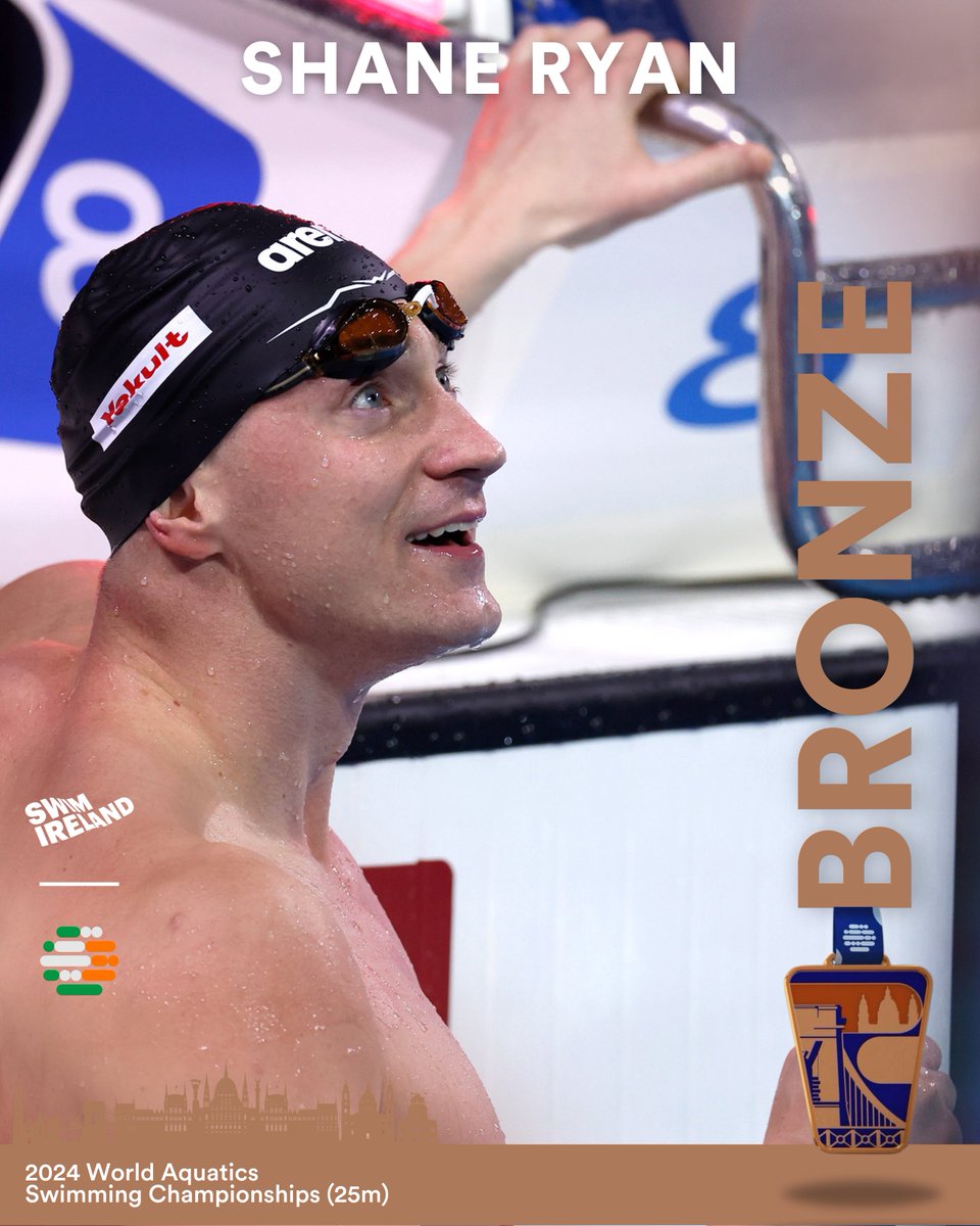 𝗕𝗥𝗢𝗡𝗭𝗘 𝗜𝗡 𝗕𝗨𝗗𝗔𝗣𝗘𝗦𝗧!

Shane Ryan wins a stunning bronze medal in the 50m Backstroke Final!

Ryan clocks 22.56 in an epic race in Budapest 👊

#AQUABudapest2024