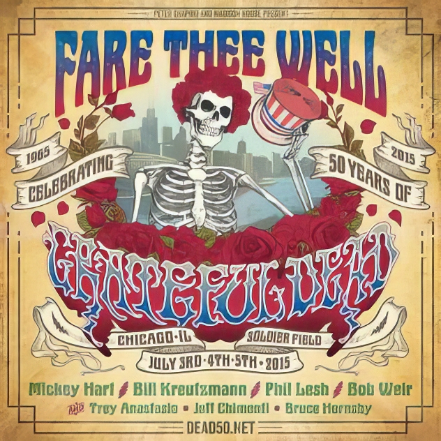 mickeyhart's tweet photo. Flashback Friday to the Fare Thee Well shows in 2015! Mickey Hart and the @GratefulDead reunited for 5 legendary performances celebrating 50 years. 81 songs performed, unforgettable energy, and timeless magic. Were you there, or did you stream? Share your favorite memories! https://t.co/qBGmCFbm9x
