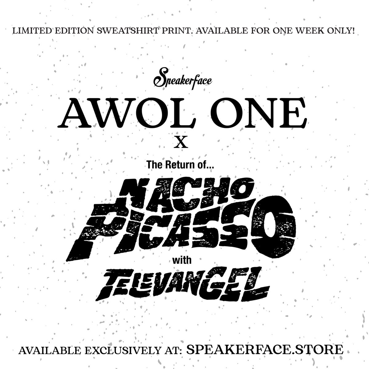 Limited edition print collaboration with <a href="/NachoPicasso/">Nacho Picasso</a> <a href="/TELEVANGEL_/">ᵀᴱᴸᴱⱽᴬᴺᴳᴱᴸ</a> 
speakerface.store