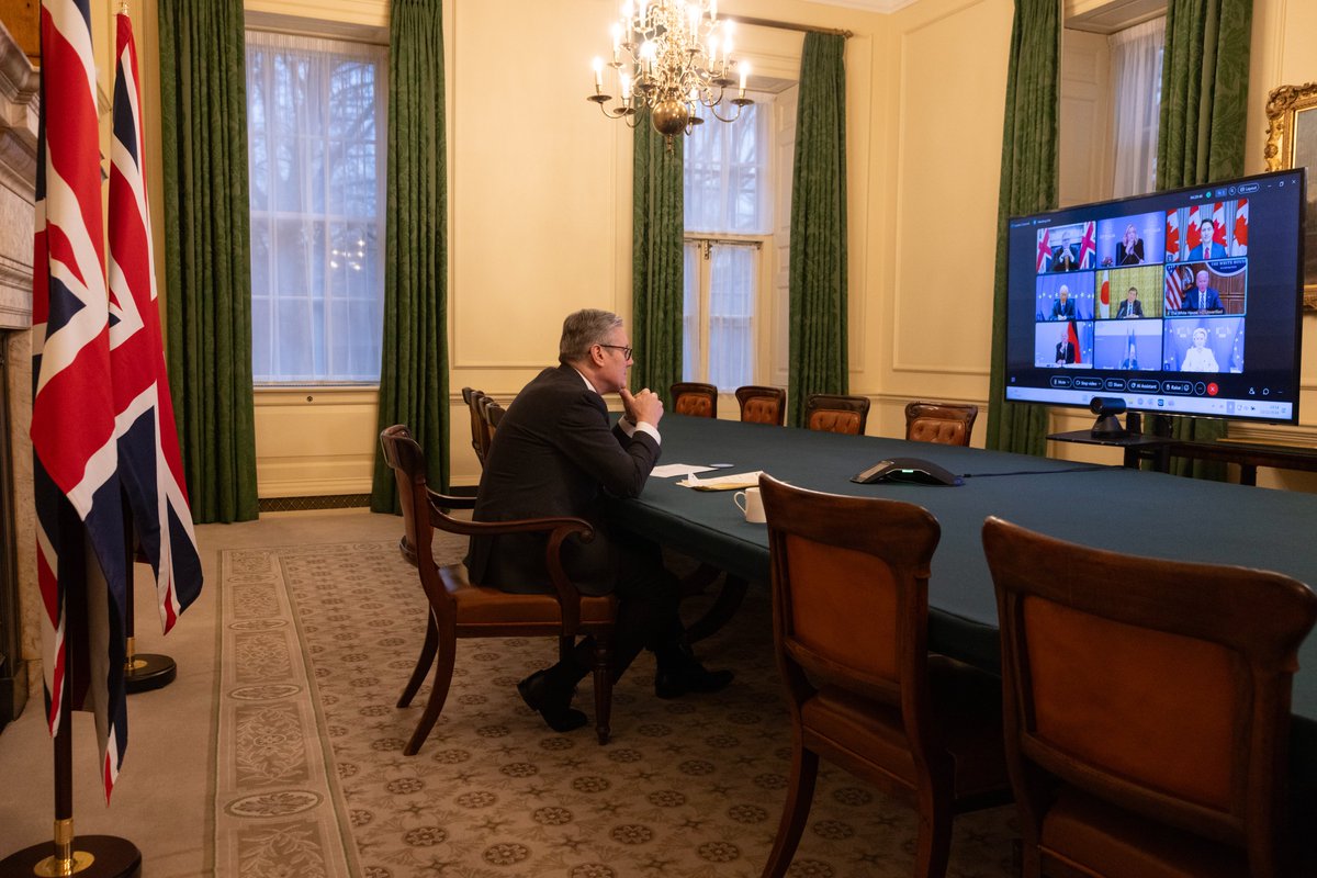 Keir_Starmer's tweet image. Pleased to join today’s G7 call as we work together on shared challenges.

In an ever more volatile world, my government will ensure we have the strong foundations of economic security, border security and national security.