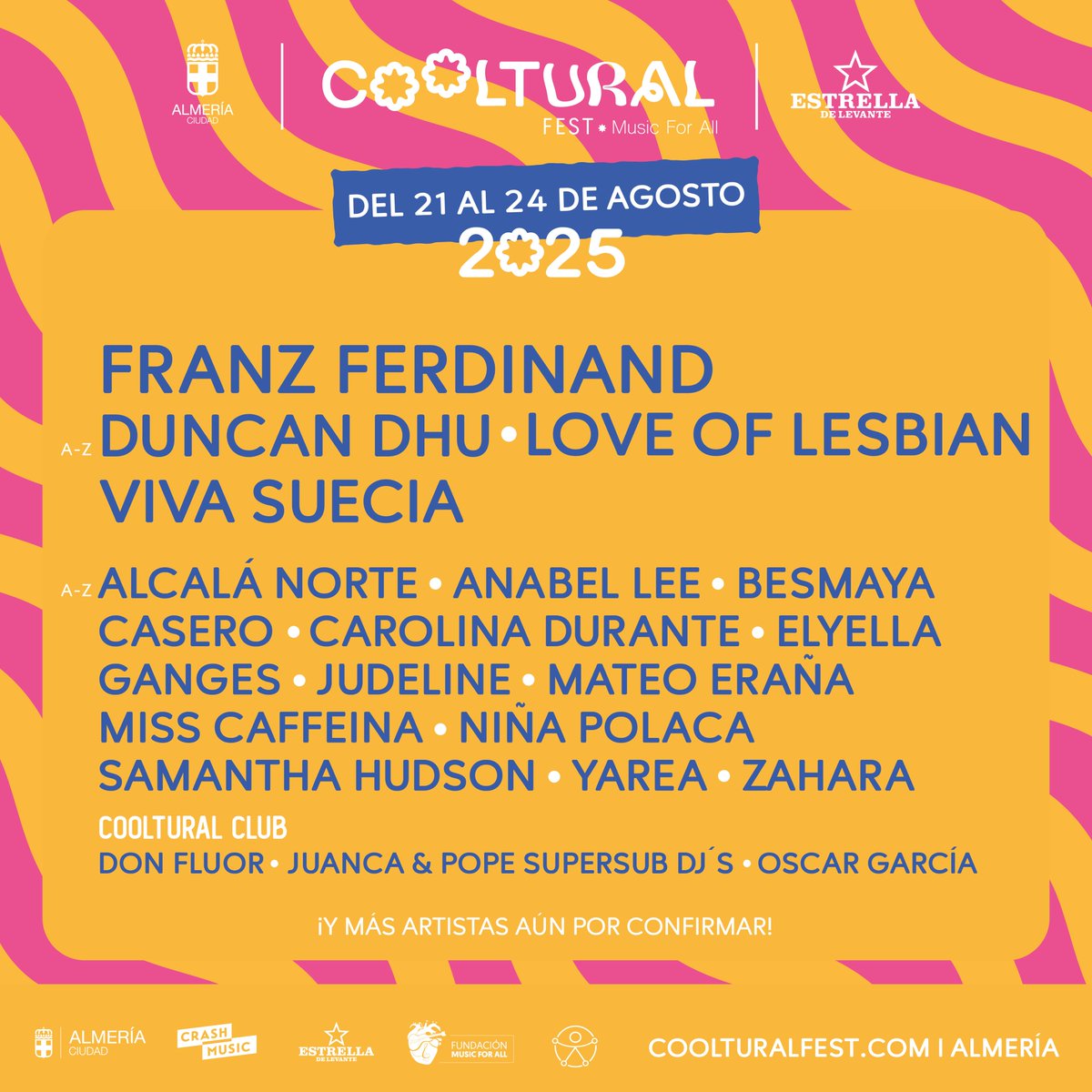 Y también nos vemos en el <a href="/coolturalfest/">Cooltural Fest - Music For All</a> 2025!!
😍😍😍😍
coolturalfest.com