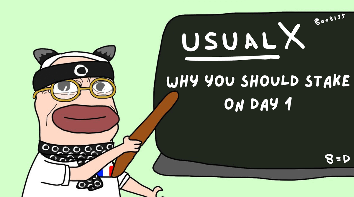 Usual_Intern's tweet photo. Bonjour my baguette loving fellows!

As we are approaching TGE date, intern is back with another educational post on USUALx...

And some alpha info on why you should stake your $USUAL on day 1 😉

Let's dive in 👇 https://t.co/ST66jBL9cc