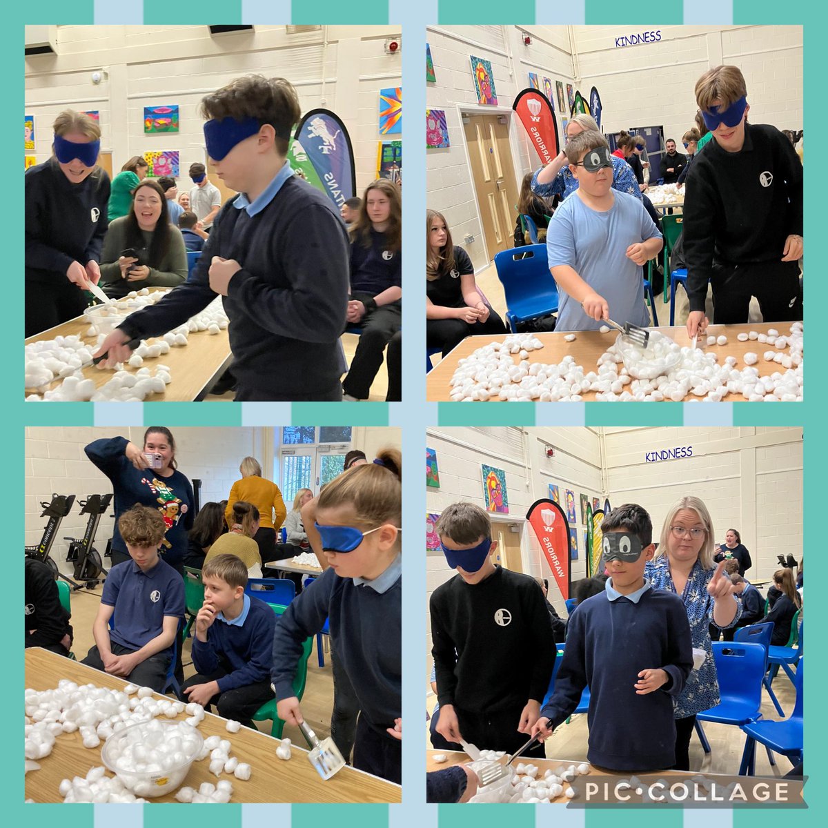 Celebrating successes and showing great teamwork in our shared Innovation Assembly with @TheRowansAP , challenging our house teams, Warriors, Titans, Gladiators and Spartans to “Scoop the snowballs!” ☃️❄️#TeamWorkMakesTheDreamWork #ThisisAP