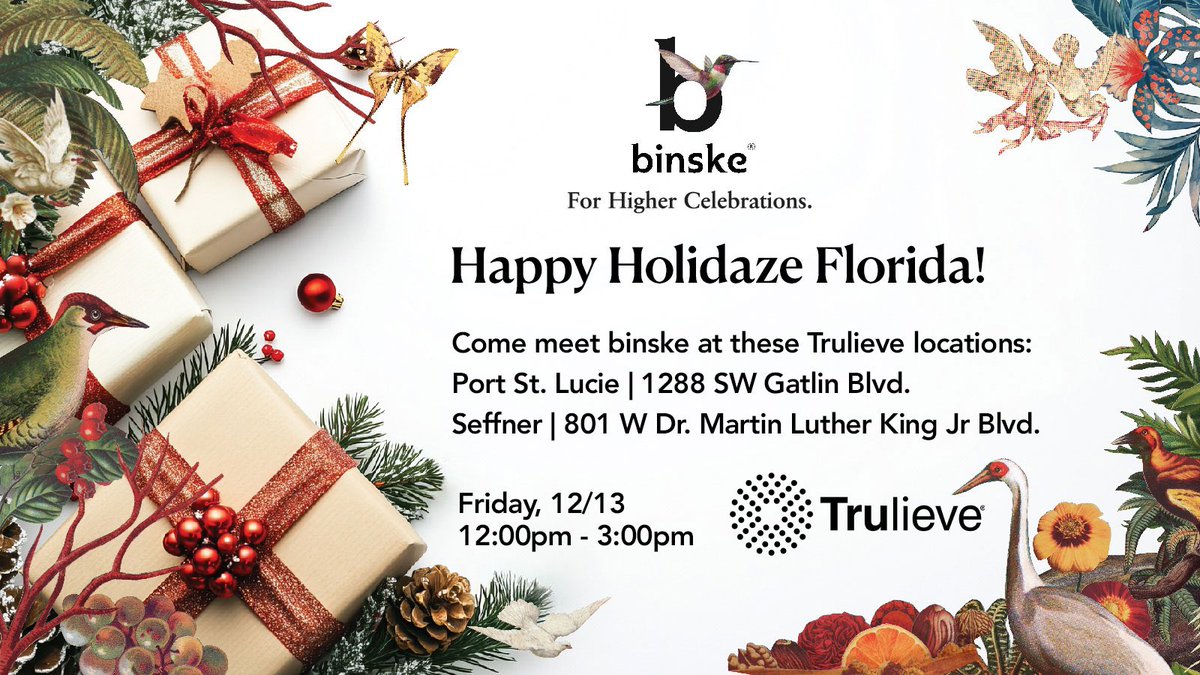 Stock up on binske today at <a href="/Trulieve/">Trulieve</a>! #forhigherliving