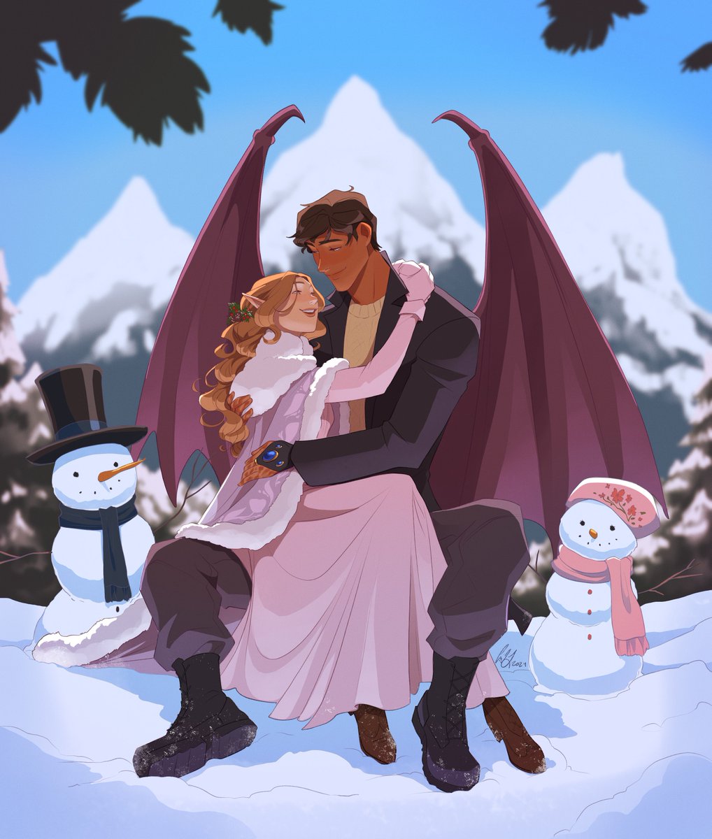 In the meadow we can build a snowman…

༻𖤓༺

⤞ art by <a href="/littlelundmark/">Emil Lundmark</a> (💙)
⤞ commissioned by me

Happy Holidays to the Elriel fam! ☃️❄️

༻𖤓༺

pls do not reupload.
#elriel #acotar #booktwt #fanart