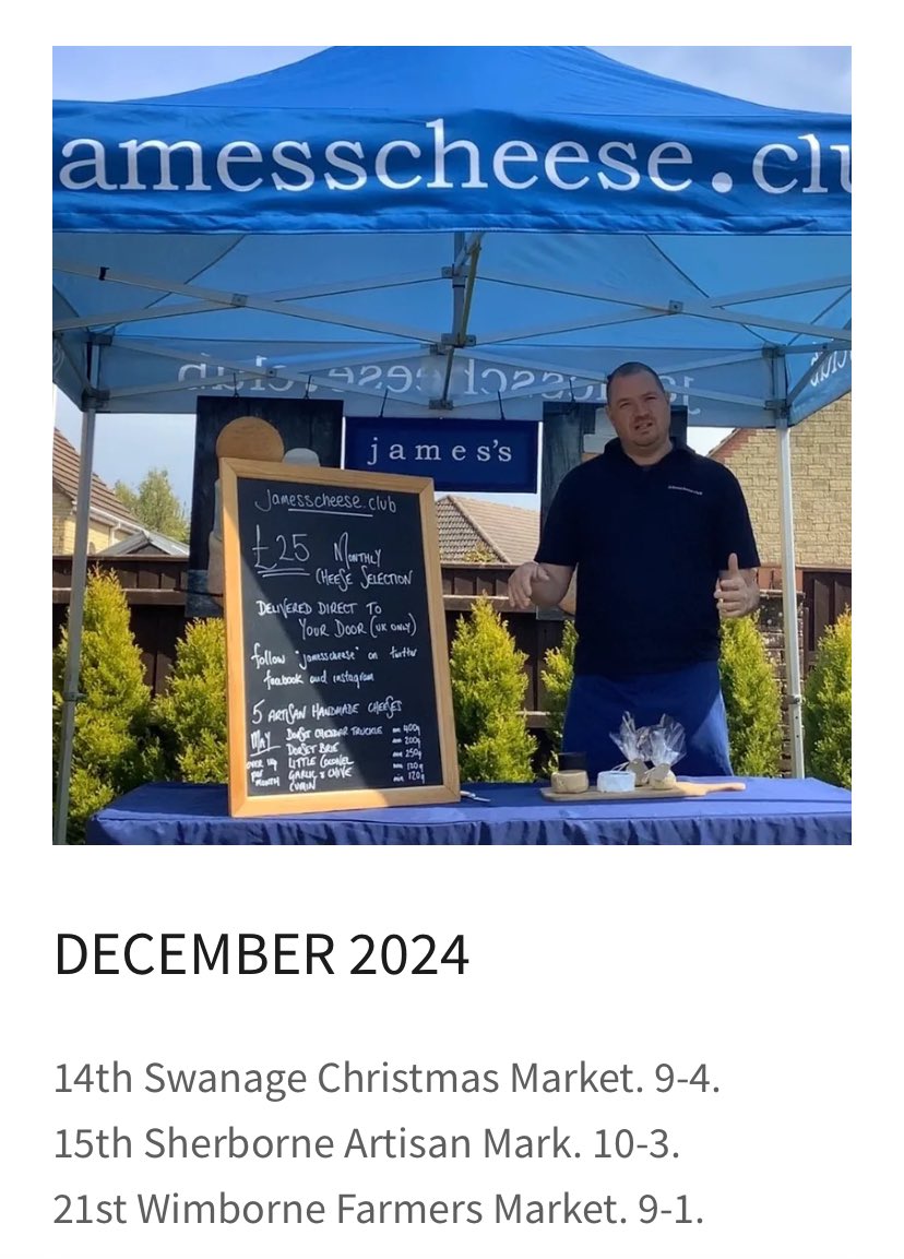 People of #poundbury. Due to Swanage Christmas market being rescheduled for tomorrow, I’m afraid I’ll be there instead of the farmers market as originally planned. Here are my last 3 remaining markets before Christmas.