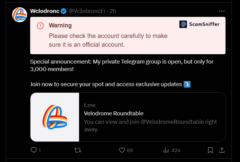 DBolt20's tweet photo. Like I said, #ScamSniffer helps you see the scammers from the start. https://t.co/Ka4mEcXHwr