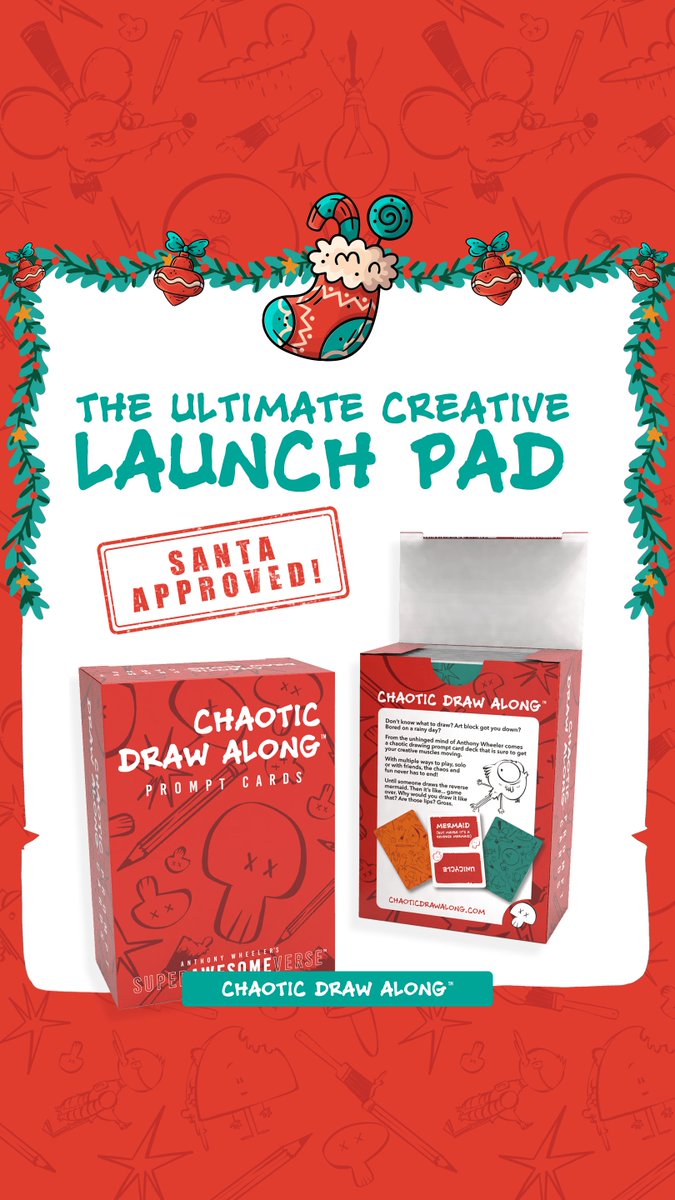 ChaoticDraw's tweet photo. Make sure your chaotic gift arrives in time for Christmas! 🎅

This weekend is your last chance to place an order and guarantee delivery of your stocking fillers before the big day. 🎄

🛒 https://t.co/7hwXUKGRHW https://t.co/OAdLTZlMeL