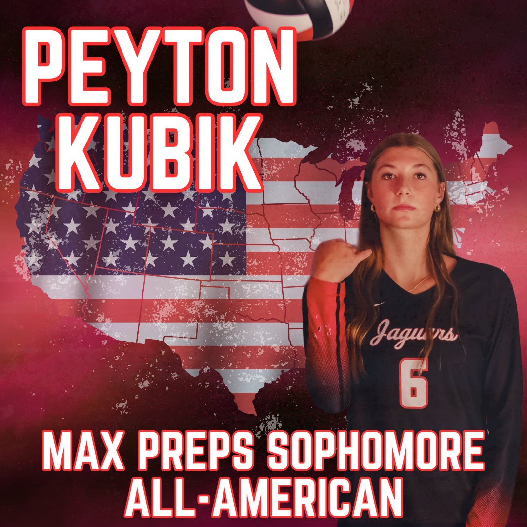 HUGE congrats to Peyton Kubik on being named a @maxpreps sophomore All-American AND a @prepvolleyball finalist for national sophomore of the year! So awesome, Pey! 👏🏻 

#bvwvb🏐 #gojags🐾