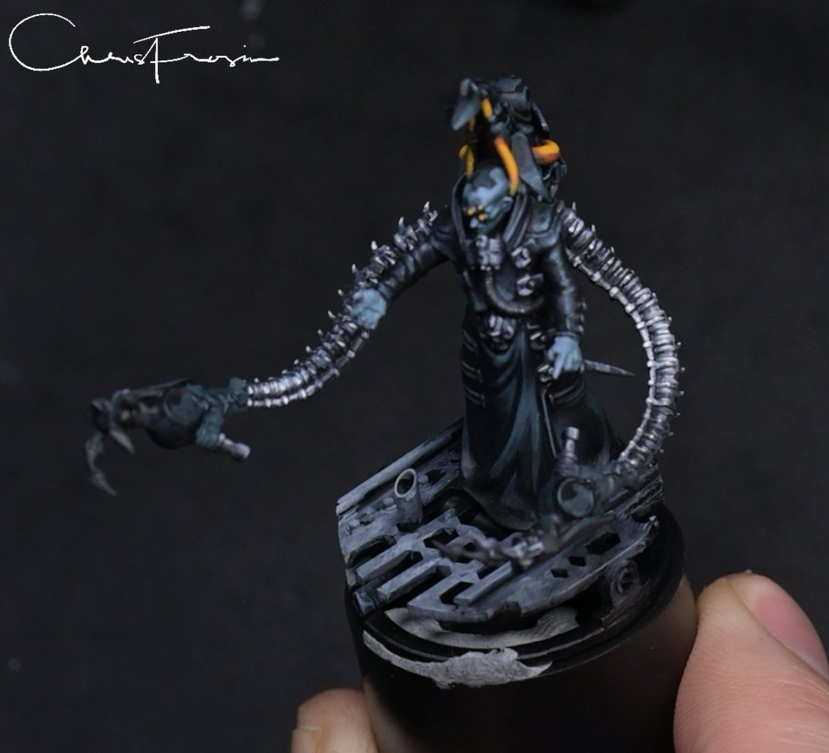 ChrisFrosin's tweet photo. Here's where Mr PsyGheist finished after the stream today!! Whatcha think? Working ok???
#Necromunda
#WarhammerCommunity
#Delaque @warhammer https://t.co/6V3s0t979f